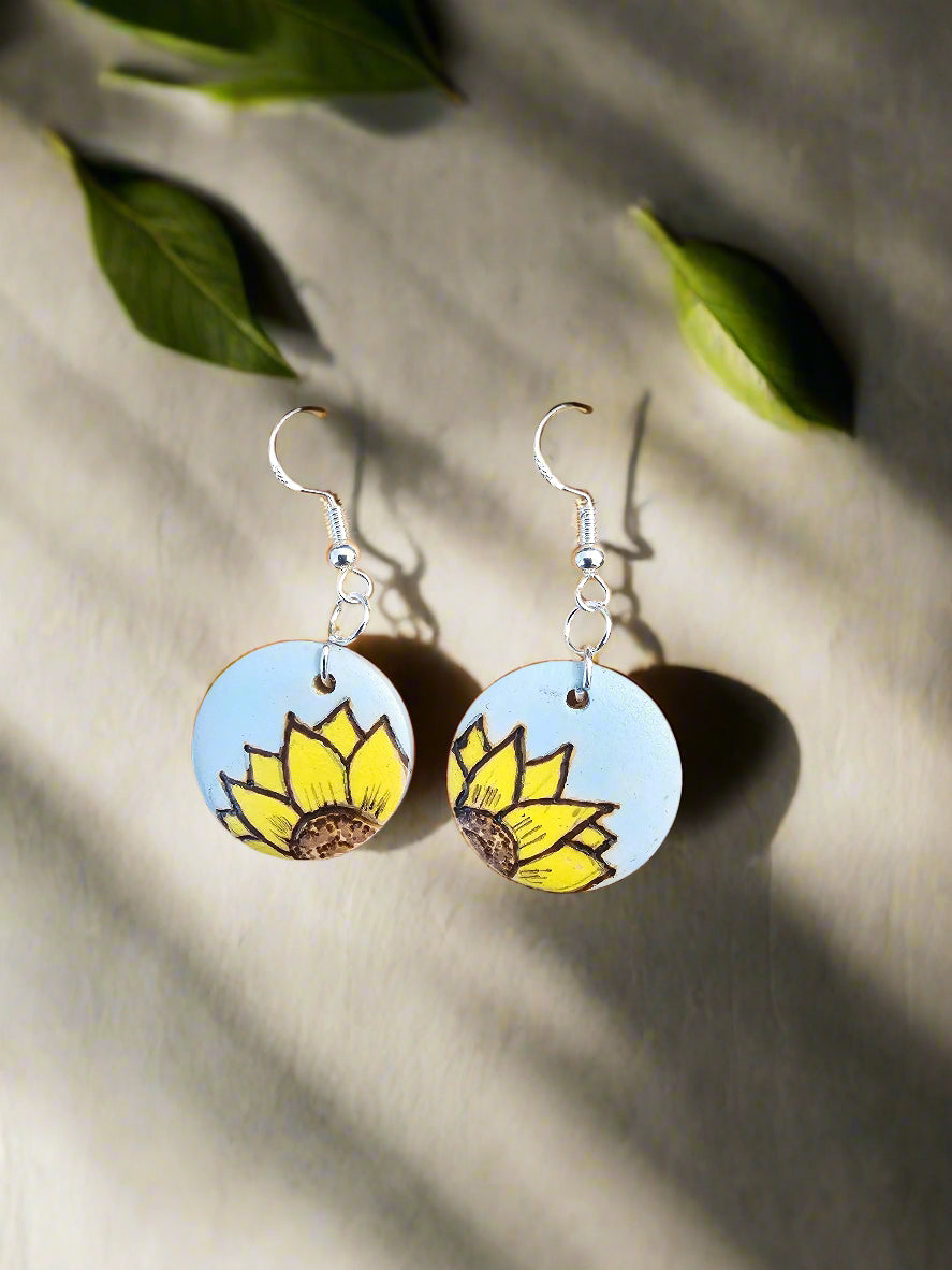 Sunflower earrings