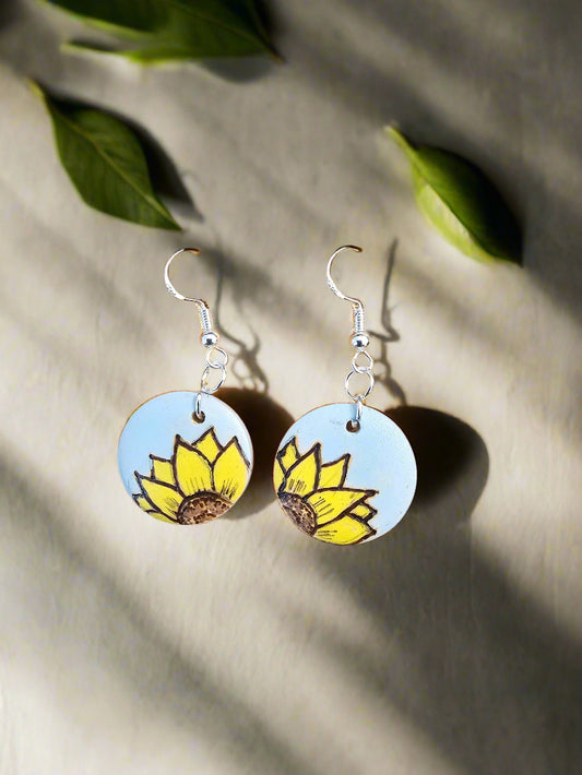 Sunflower earrings